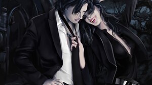 Couple Fantasy Love Man Romantic Vampire Woman 1920x1200 Wallpaper