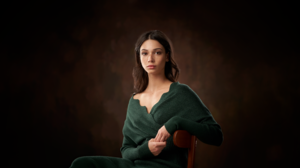 Mariya Volokh Women Model Brunette Portrait Looking At Viewer Brown Eyes Freckles Dress Sweater Dres 3840x2160 Wallpaper