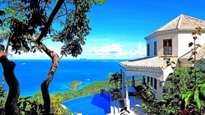 House Island Luxury Man Made Ocean Pool Tropical Vacation 2880x1800 Wallpaper