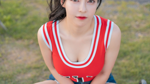 Korean Model Looking At Viewer Asian Shorts Tank Top Women Momo 6000x9000 Wallpaper