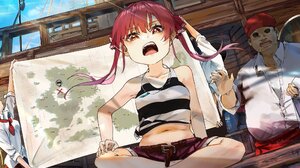 Virtual Youtuber Hololive Hosho Marine Twintails Redhead Anime Girls Pirates Sunlight Necklace 2048x1284 Wallpaper