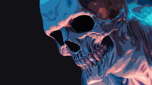Skull Face Bones Skull And Bones Simple Background Black Background Teeth Minimalism 3840x2160 Wallpaper