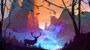 Fantasy Deer 5000x2092 Wallpaper