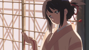 Anime Girls Pink Kimono Miyamizu Mitsuha Kimi No Na Wa Anime Screenshot 7680x4320 Wallpaper