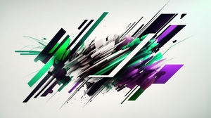 Ai Art Abstract Green Purple Simple Background Minimalism Colorful 4579x2616 Wallpaper