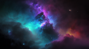 Ai Art Space Nebula Colorful Stars Simple Background Minimalism 3640x2048 Wallpaper
