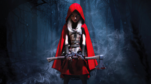 Axe Girl Hood Red Riding Hood 3840x2160 wallpaper