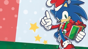 Sonic Sonic The Hedgehog Holiday Christmas Santa Hats Presents Christmas Clothes Christmas Dress Sim 3840x2400 Wallpaper