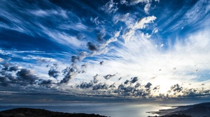 Cloud Coastline Horizon Nature Ocean Sky 2048x1210 Wallpaper