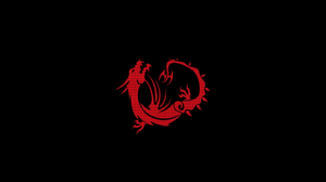 Red Minimalist Black Dragon 3840x2160 Wallpaper