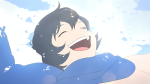 Wolf Children Snow Winter Upscaled Anime Boys Scarf Lying Down Lying On Back Closed Anime Screenshot 3840x2160 Wallpaper