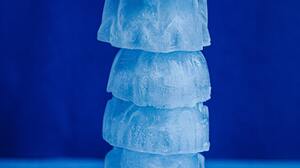 Ice Cubes Macro Focused Blue 3375x6000 Wallpaper