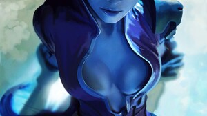 Overwatch Widowmaker Overwatch Fantasy Girl Face Blue Skin 1920x2792 Wallpaper