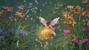 Child Little Girl Wings Butterfly 2202x1389 Wallpaper