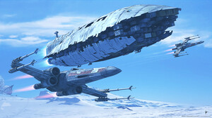 Robert Bonchune Artwork Science Fiction Star Wars X Wing Star Wars Ships 3840x2160 Wallpaper