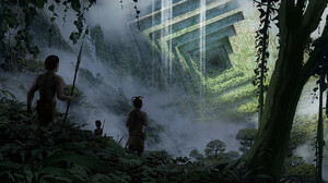 Tarmo Juhola Digital Art Fantasy Art Ruins Apocalyptic Spear Jungle Trees Forest 1920x960 Wallpaper