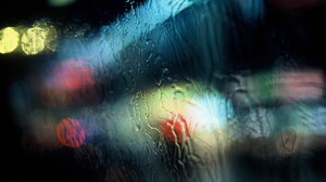 Rain Window Lights Traffic Lights Water On Glass 2560x1600 Wallpaper