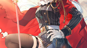 Anime Anime Girls Portrait Display Hat Looking At Viewer Gloves Sword Weapon Heels Sunlight Clouds U 2894x4093 Wallpaper