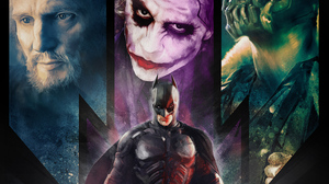 Movies Batman Begins The Dark Knight The Dark Knight Rises Collage Ras Al Ghul Joker Bane Batman Her 2560x1440 Wallpaper