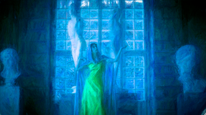 Karolina Ebrowska Oil Painting Museum Statue Classic Art Window Cloaks 1920x1080 Wallpaper