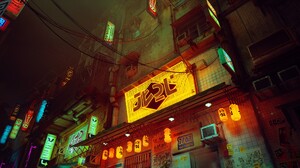 Video Game Art PC Gaming Video Games Screen Shot Stray Post Apocalypse City Neon Night Grunge Dark L 2560x1440 Wallpaper