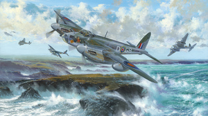 World War World War Ii War Military Military Aircraft Aircraft Airplane Propeller De Havilland Mosqu 2000x1292 wallpaper