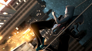 Ithius Eiros Spider Gwen City Night Comic Art Gwen Stacy Marvel Comics Ghost Spider Spider Girl Wome 1920x1080 wallpaper