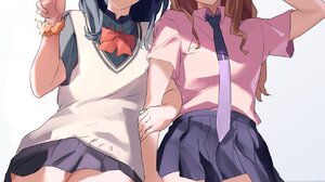 Anime Anime Girls SSSS Dynazenon SSSS GRiDMAN Minami Yume Takarada Rikka Two Women Long Hair Black H 1317x1500 Wallpaper