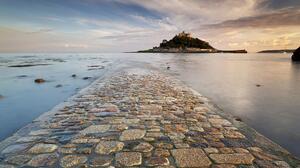 Landscape Sea England Cornwall Castle 2560x1600 Wallpaper
