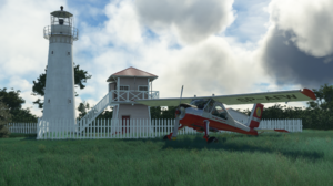 Aircraft Airplane Propeller Lighthouse Grass FS2020 Flight Simulator Microsoft Flight Simulator PC G 3840x2160 Wallpaper