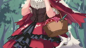 Anime Anime Girls Dress Wolf Apples Blonde 1179x1664 Wallpaper