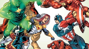 Captain America Cyclops Marvel Comics Iron Man Spider Man 1440x1080 Wallpaper