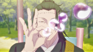 Suguru Geto Bubbles Hands Bun Trees Anime Anime Screenshot Anime Boys Scars Jujutsu Kaisen Sunlight  1917x1055 Wallpaper