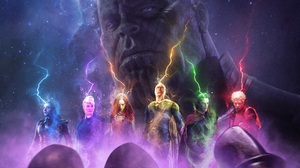 Avengers Infinity War Doctor Strange Gamora Loki Thanos Vision Marvel Comics 2396x2064 Wallpaper