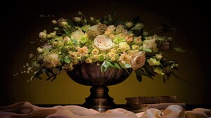 Book Bowl Flower Rose Scarf 2560x1600 Wallpaper