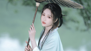 Women Asian Chinese Dress Umbrella 3840x2160 wallpaper
