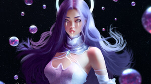 Digital Art Artwork Illustration Women Fantasy Art Fantasy Girl Long Hair Purple Hair Drawing Gmdk S 1920x1302 Wallpaper