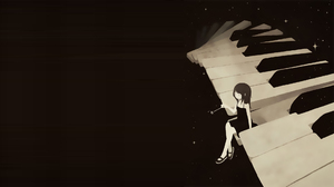 Anime Girl Piano 1928x1080 Wallpaper