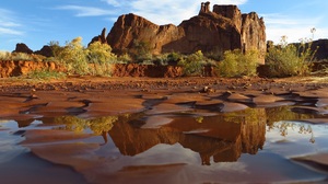 Arches National Park Rock Water Reflection Wilderness Nature Desert Utah Sandstone USA Earth 2200x1649 Wallpaper