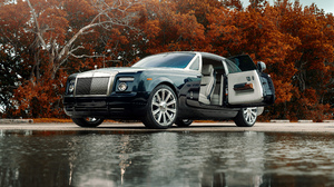 Car Rolls Royce Luxury Cars British Cars Frontal View Vehicle Trees Water Reflection 5120x2880 Wallpaper