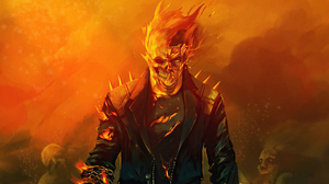 Flame Ghost Rider Marvel Comics Skull 3840x2160 Wallpaper