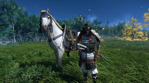 Ghost Of Tsushima Video Games Video Game Characters CGi Horse Armor Katana Grass 3840x2160 Wallpaper