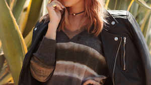 Ashley Tisdale Women Singer Actress Long Hair Necklace Black Jackets Nature Women Outdoors 1536x2048 wallpaper