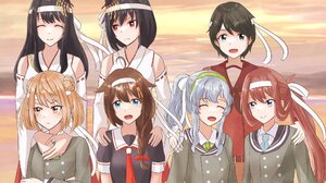 Anime Anime Girls Kantai Collection Shigure KanColle Yamashiro KanColle Fusou KanColle Mogami Kancol 2048x1541 Wallpaper