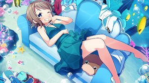 Anime Girls Anime Couch Water Fish Dress Bubbles 2000x1414 Wallpaper