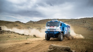 Kamaz Rallying Red Bull Sand Truck Vehicle 5472x3648 Wallpaper