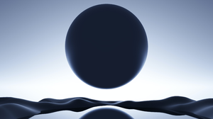 Digital Art Artwork Illustration Ball 3D Abstract Lake Dunes Minimalism Reflection 3840x2160 Wallpaper