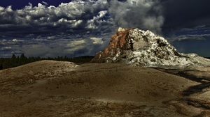 HDR Yellowstone Forest Cloud 2560x1600 Wallpaper