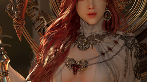 Digital Art Artwork Illustration Demon Fantasy Art Fantasy Girl Redhead Demon Horns Horns Character  1500x1740 Wallpaper