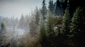 Snowrunner Yukon Trees Video Games Snow CGi Path 1920x1080 Wallpaper